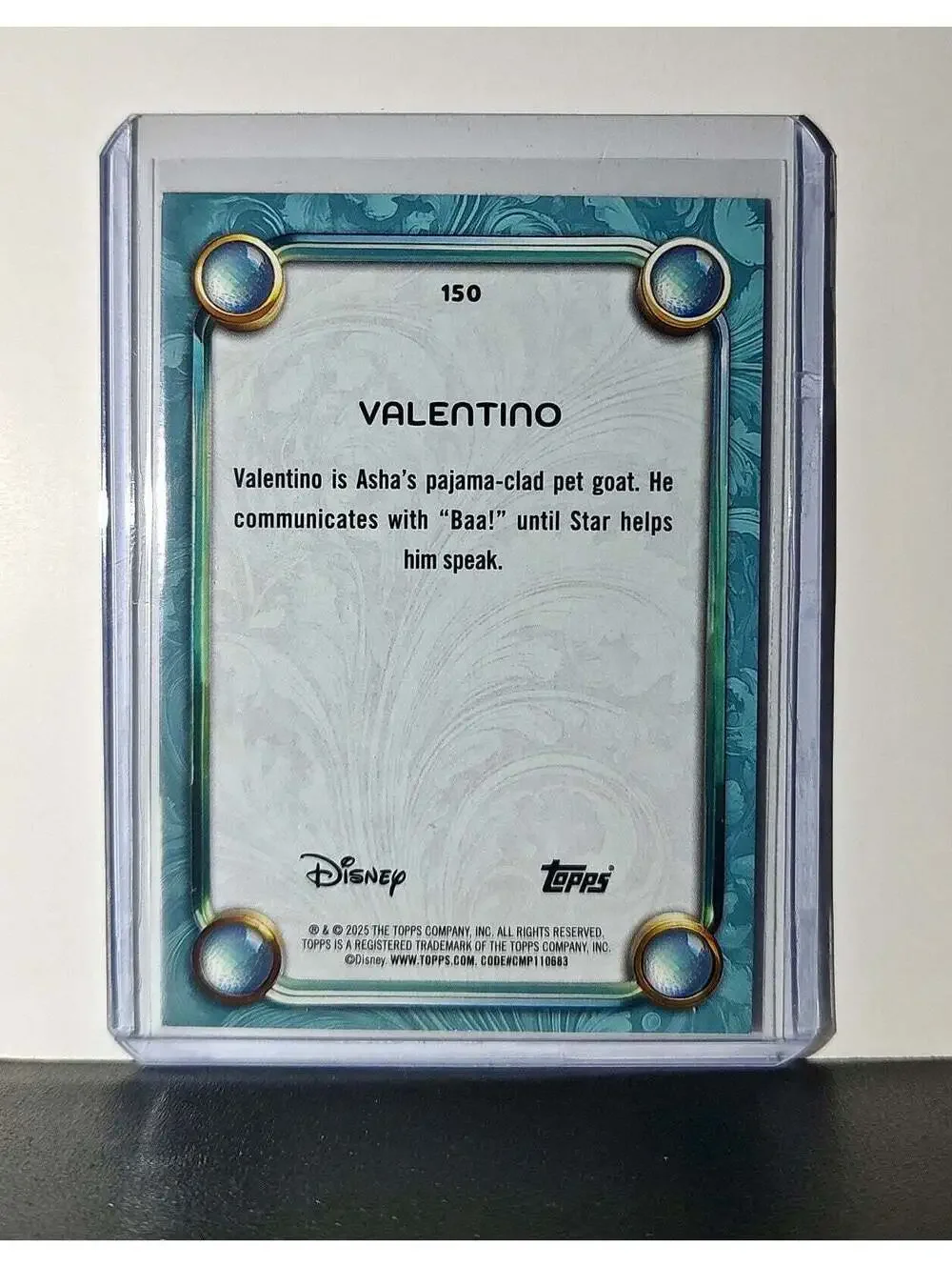 Valentino 2025 Topps Disney Wonder #150 Diamond Card Wish